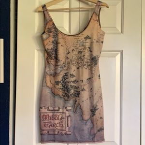 Black Milk Hobbit Middle Earth Map Dress
